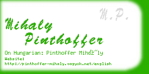 mihaly pinthoffer business card